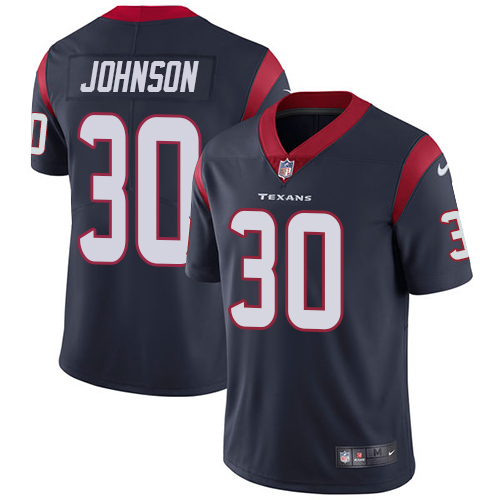 Nike Texans #30 Kevin Johnson Navy Blue Team Color Men's Stitched NFL Vapor Untouchable Limited Jersey - Click Image to Close